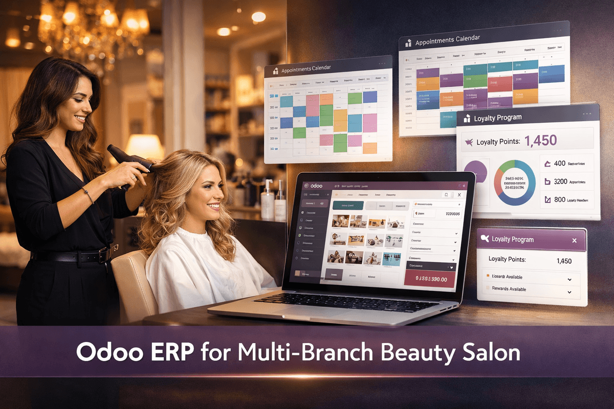 Odoo ERP for Multi-Branch Beauty Salon project image